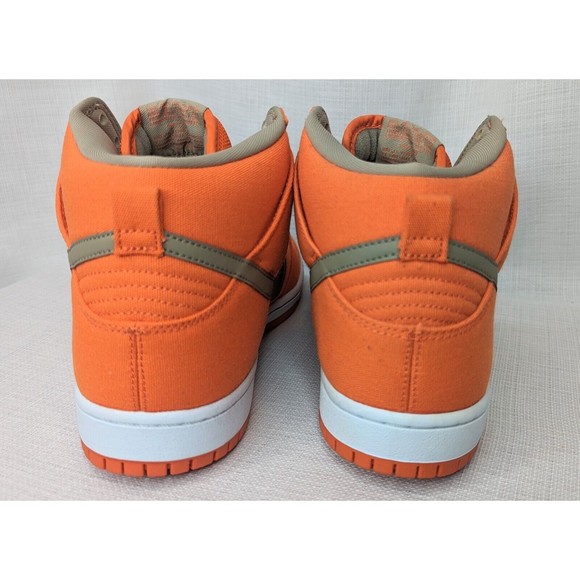 Nike MEN\'S Dunk High Pro SB Urban Orange Bamboo White SIZE 9 NEW main image 9